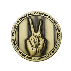 Logo Personalizzat Metal Gold Challenge Muniti Qodma