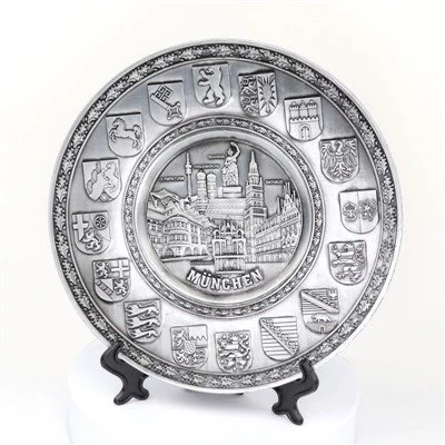Pjanċa tal-metall stampata tal-folji dekorattivi tas-souvenir tat-turisti